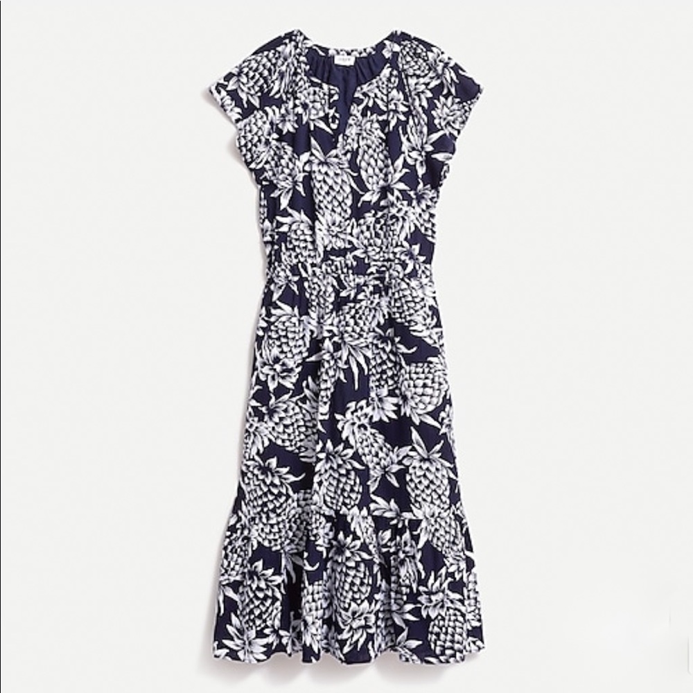 J. Crew pineapple midi dress